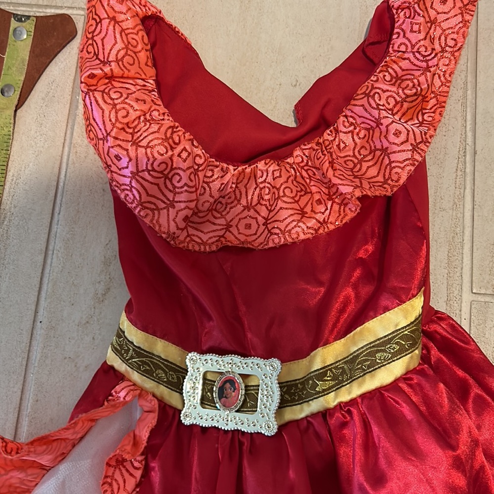 Disney’sElana costume tags have been cut out size small